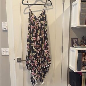 J.O.A. Black and Pink Floral Dress